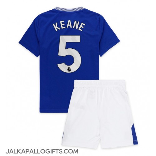 Everton Michael Keane #5 Koti Peliasu Lasten 2024-25 Lyhythihainen (+ Lyhyet housut)